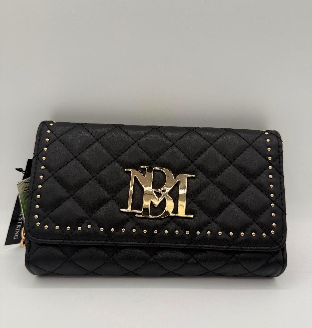 NWT Badgley Mischka Quilted Vegan Leather Wallet Crossbody MSRP $69